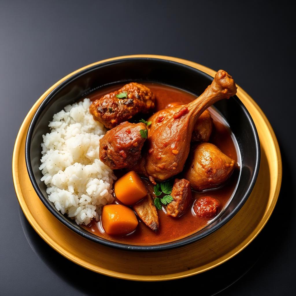 Umleqwa with rice